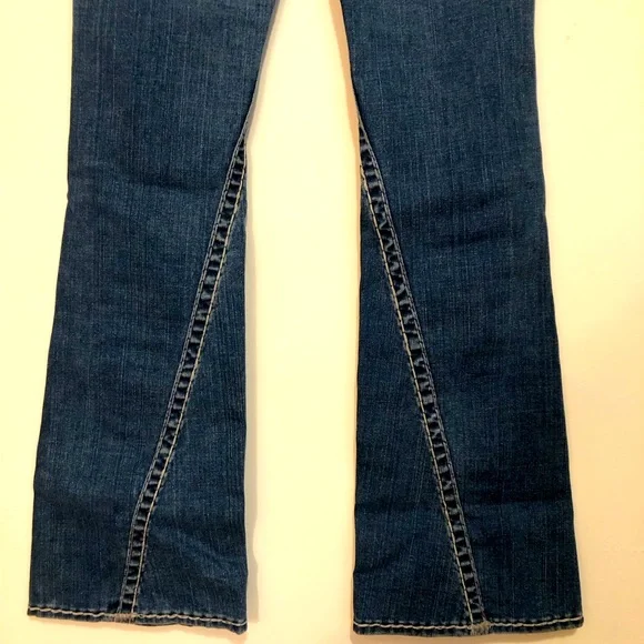 NWT True Religion Women Flare Denim Pants Made in USA - Picture 6 of 6